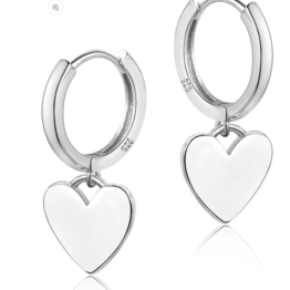 925 Sterling Silver Heart Dangle Earrings for Women Silver Dangle Earrings Hypoallergenic Love Heart Dangle Drop Earrings for Gifts #OWK007