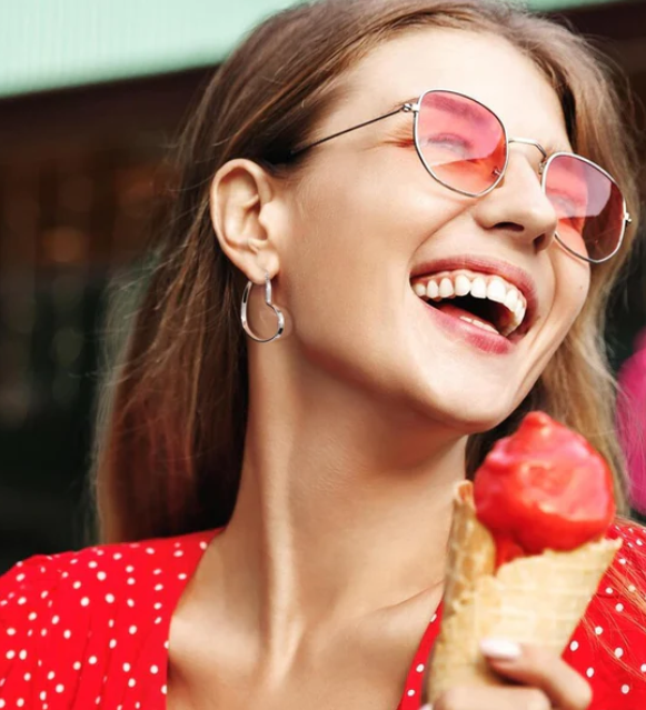 925 Sterling Silver Heart Earrings for Women Girls #OWK002 - Image 6