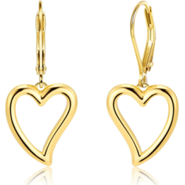 925 Sterling Silver Heart Earrings for Women #OWK004